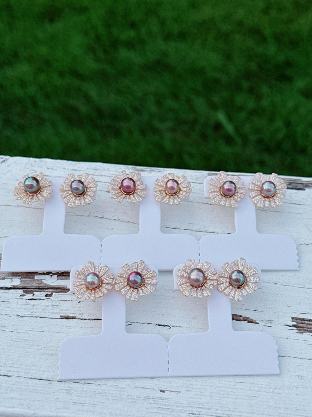 26E473Handmade 8mm Freshwater Baroque Pearl Studs Earrings S925 Post